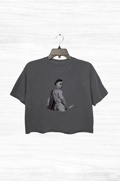 Halloween Just The Tip Myers Funny Crop Top For Women