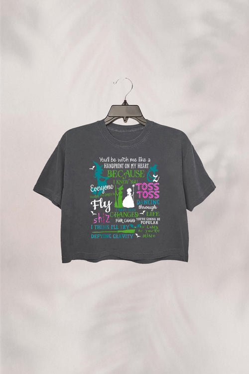 Halloween Party Wicked Musical Crop Top For Women