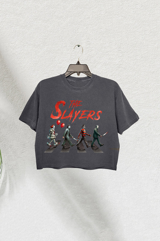 The Slayer Horror Movie Killer Crop Tee For Women